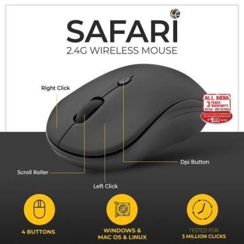 lapcare safari 24g wireless optical mouse black 20230916 115649